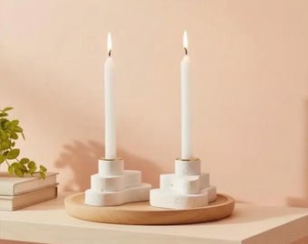 Shabbat-Kerzenhalter aus Jerusalem-Stein, authentische Jerusalem-Produkte, Jejuda-Kunst