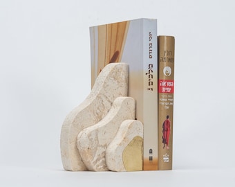 Waves Book End created from Jerusalem stone