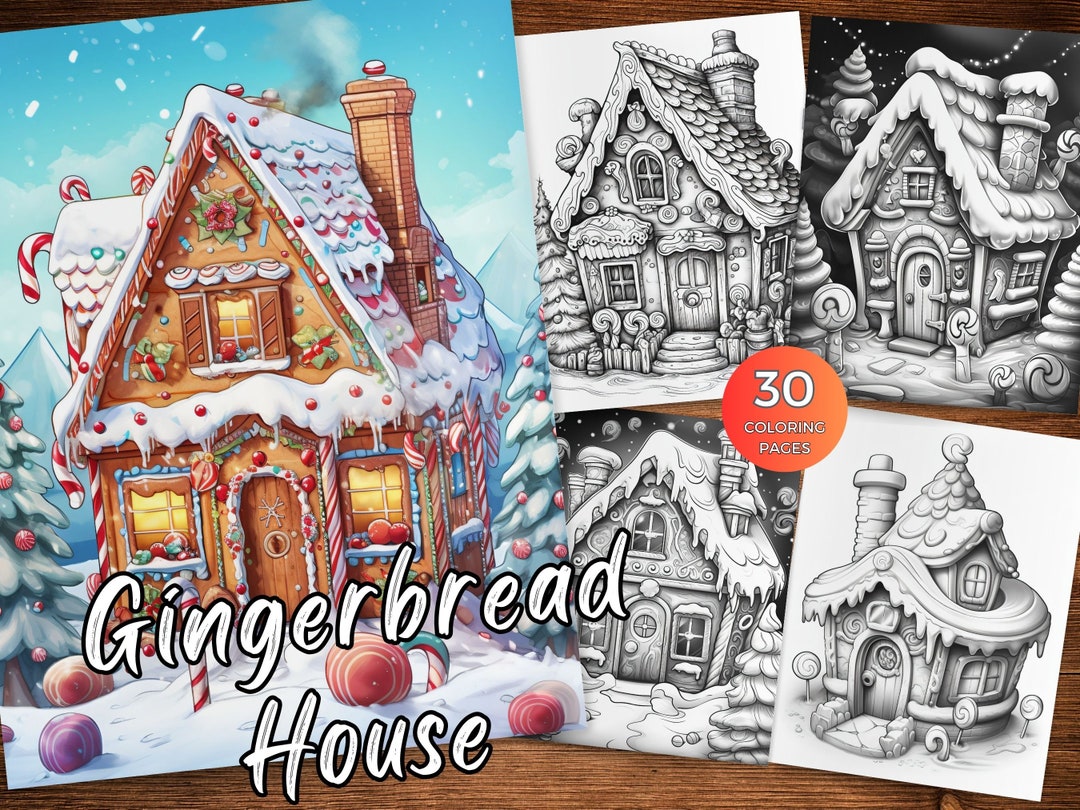 Coloriage maison en pain d'épice - Coloriage maison en pain d'épice