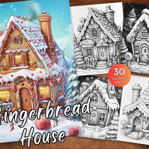 Gingerbread House Coloring Pages for Adults of Gingerbread Houses Candy Printables Colouring Book Christmas Coloring Sheet Gingerbread House