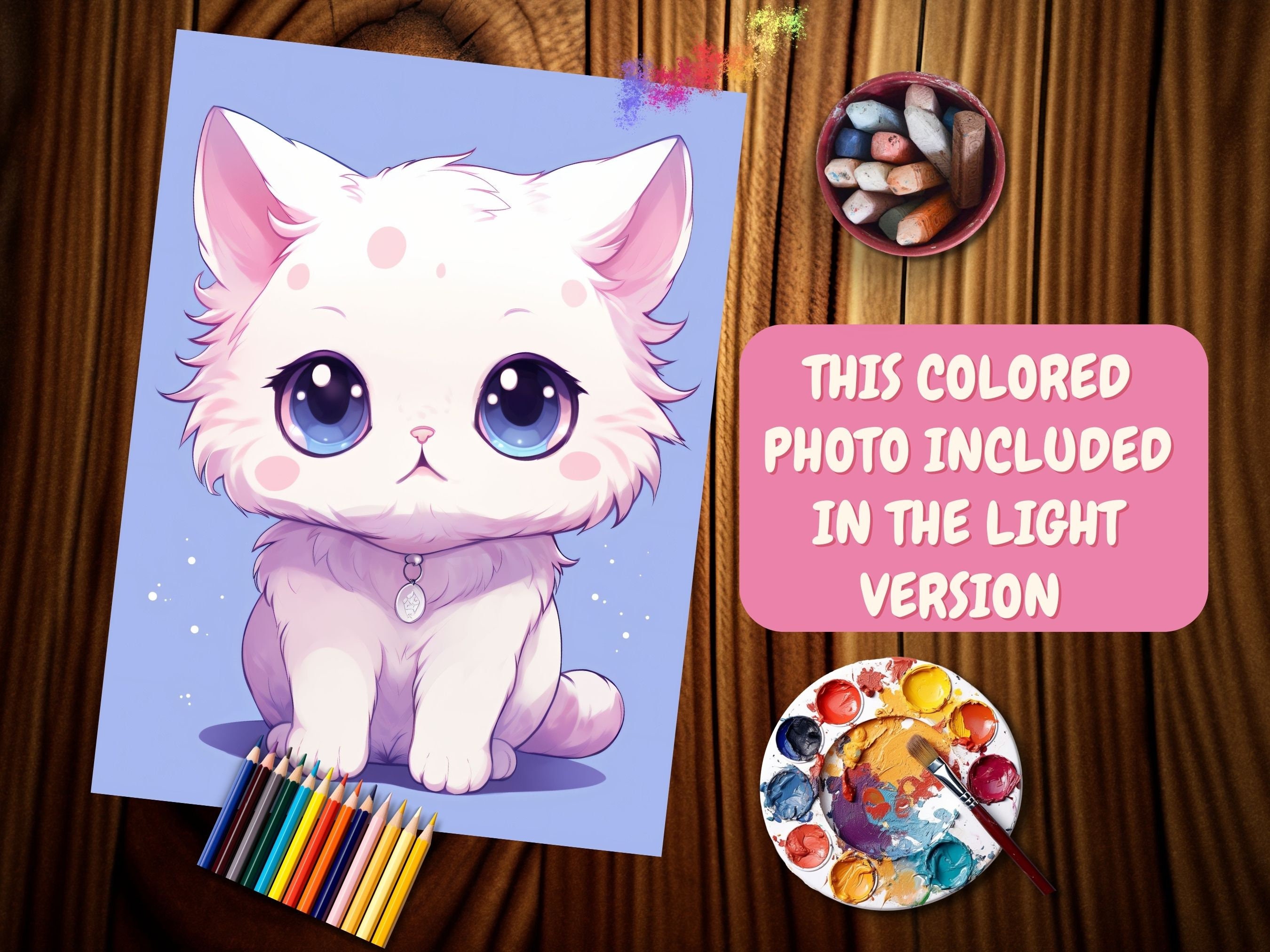 Cute Kawaii Animal Coloring Pages Cute Animal Coloring Book for Kids ...