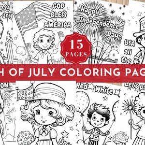 4th of July Coloring Page, 4th of July Printables, 4th of July Sheets, 4th of July Coloring Book, July 4th Coloring, Independence Day PDF