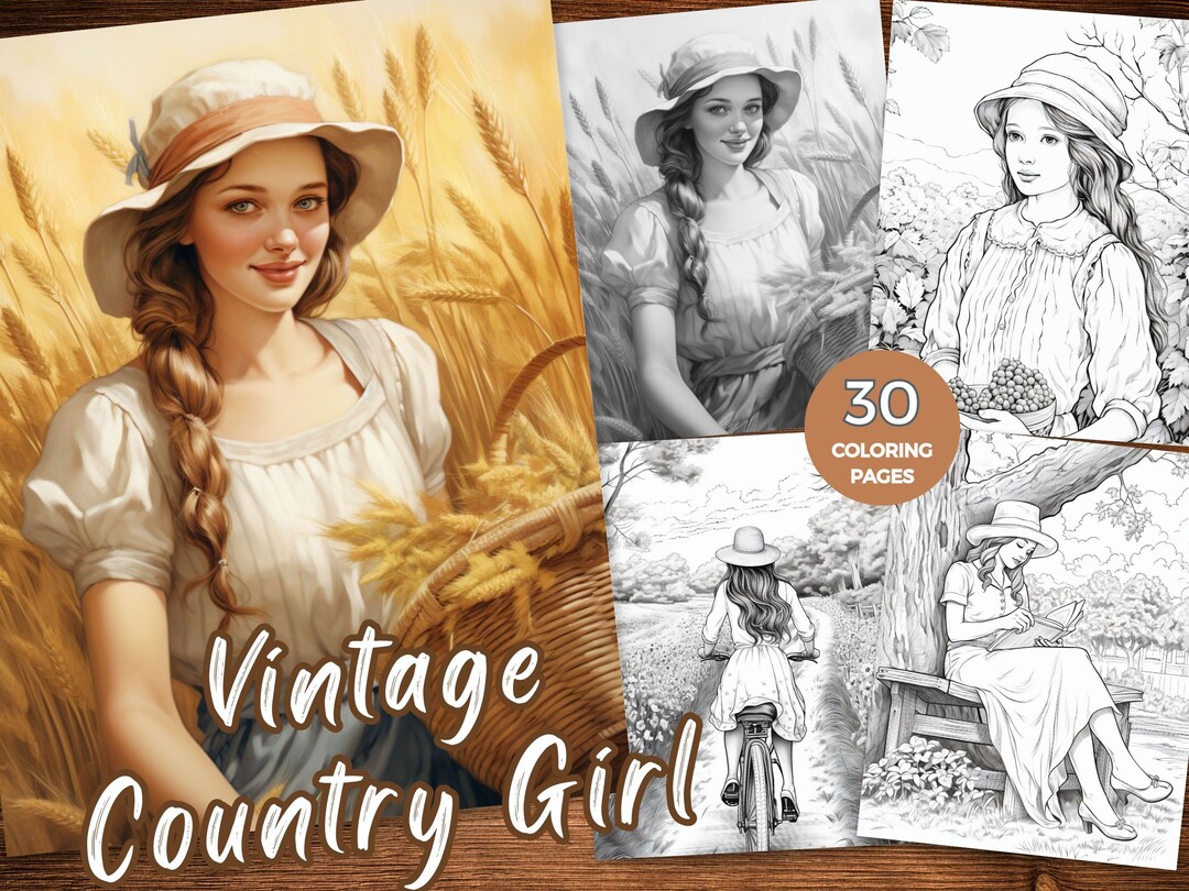 Country Drawing, Picture - Ountry Girl Line Art, HD Png Download - kindpng, image size:1080x810