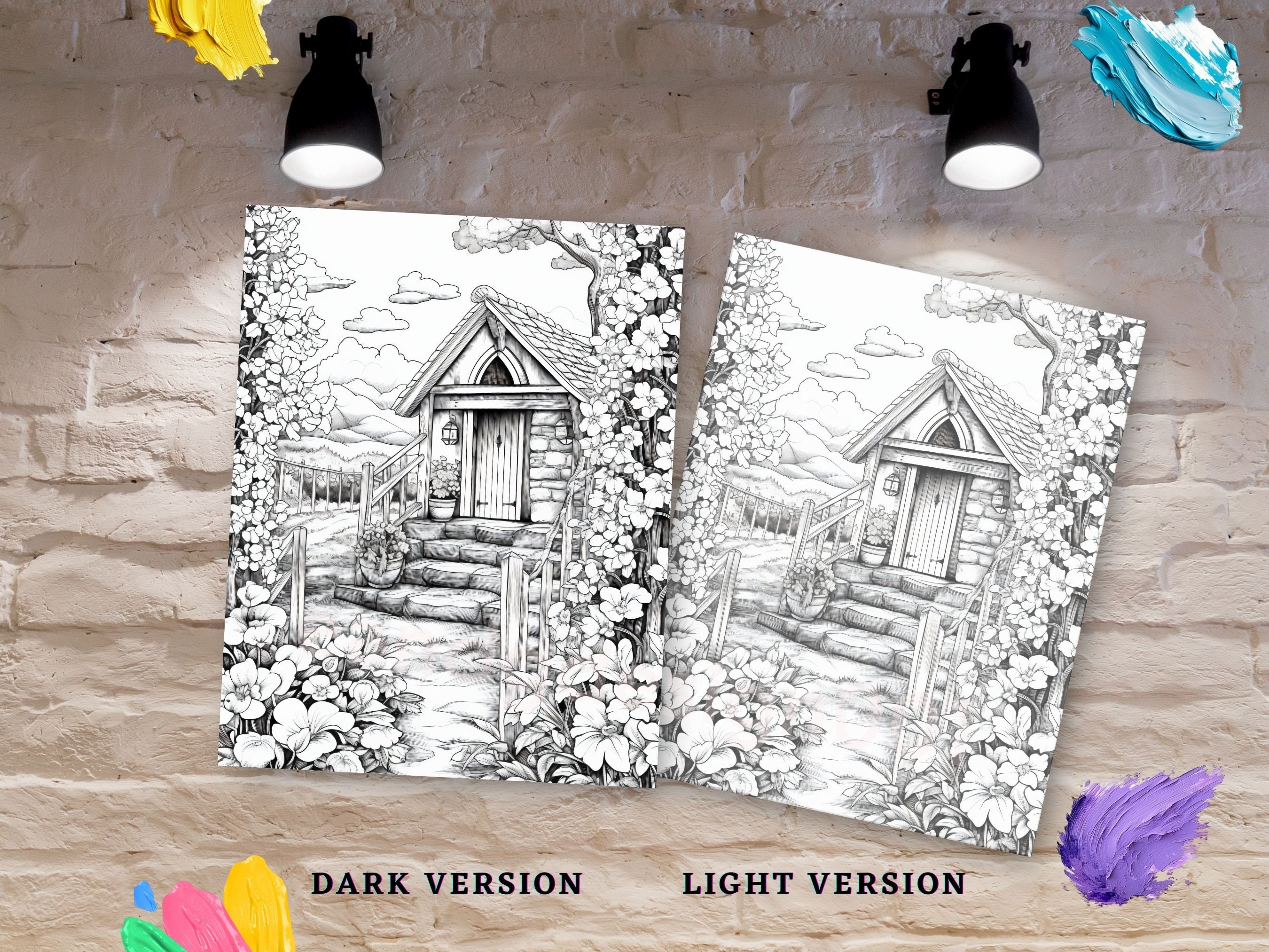 Spring Farm Life Coloring Pages for Adults Instant Download Spring Time ...