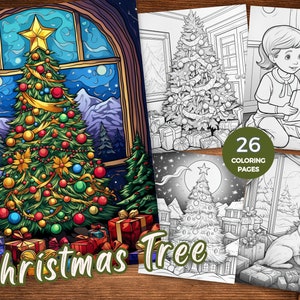 Christmas Tree With Ornaments Christmas Tree Printable Coloring Page Christmas Tree with Presents coloring page Christmas Tree Color Sheets