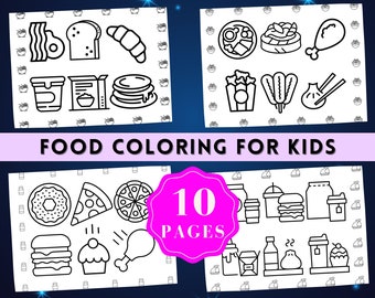 Kids Food coloring pages, Food coloring pages for toddlers, Food coloring book for preschool, Coloring Sheets of Food for Kindergarten