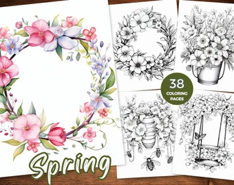 Printable Coloring Pages for Spring Coloring Pages Printable Spring Adult Coloring Pages Spring Coloring Sheets Easter Coloring Book