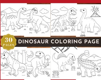 Dinosauriemålarbilder, Utskrivbara dinosaurier för bebisar, Dinosaurielekar, Dinosaurieaktiviteter, Utskrivbara målarbilder, DIGITALT dinosauriekalas