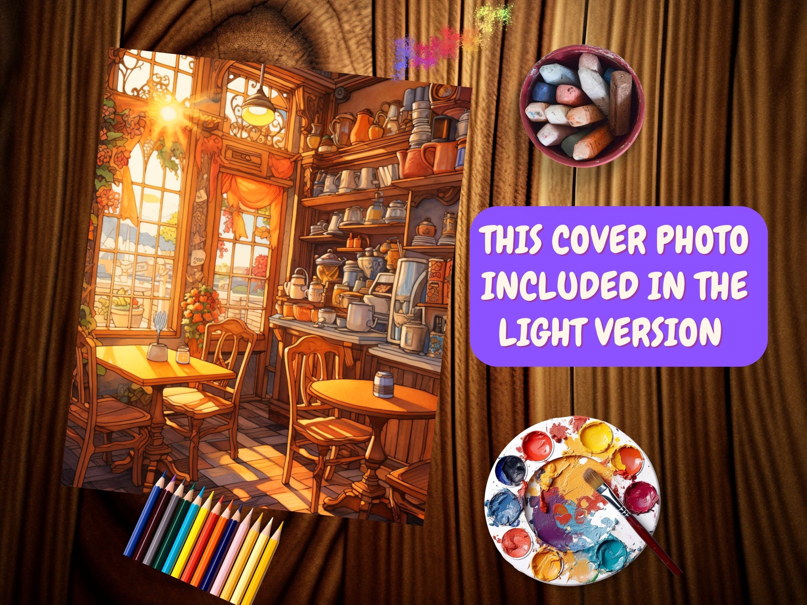 Coloring Book Cafe Coloring Pages Cozy Cafe Shop Coloring Sheets Coffee ...