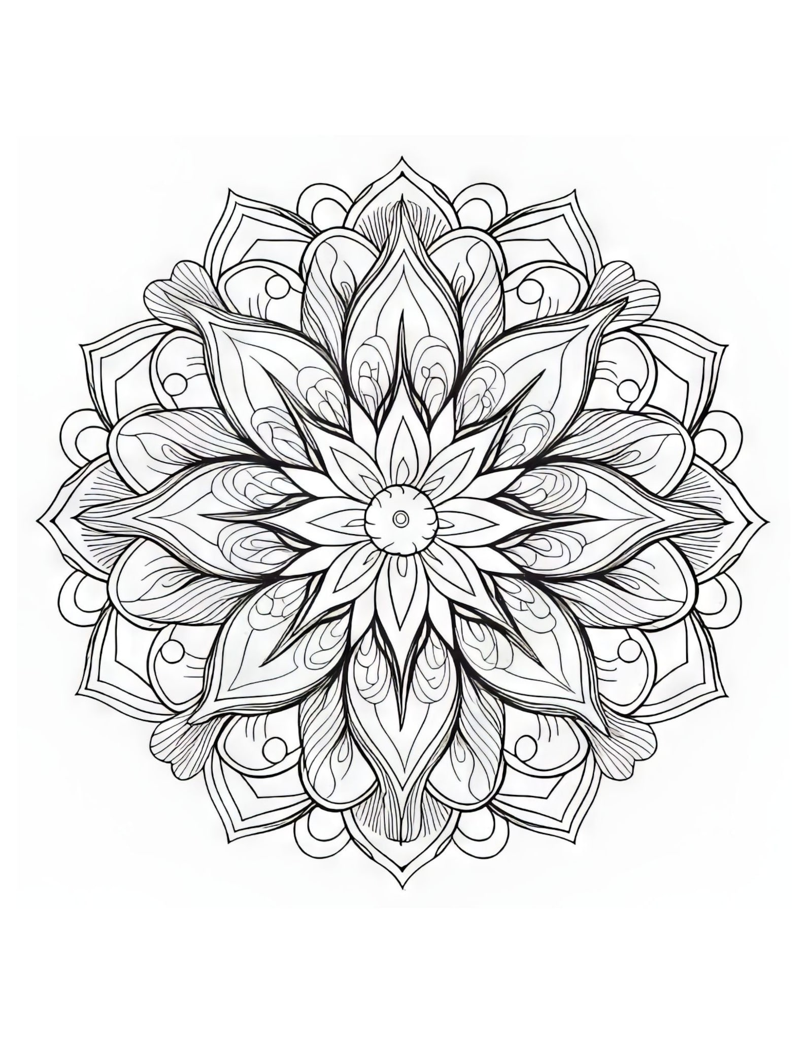 100 PAGES Adult Coloring Pages, Instant Download Adult Mandala Coloring ...