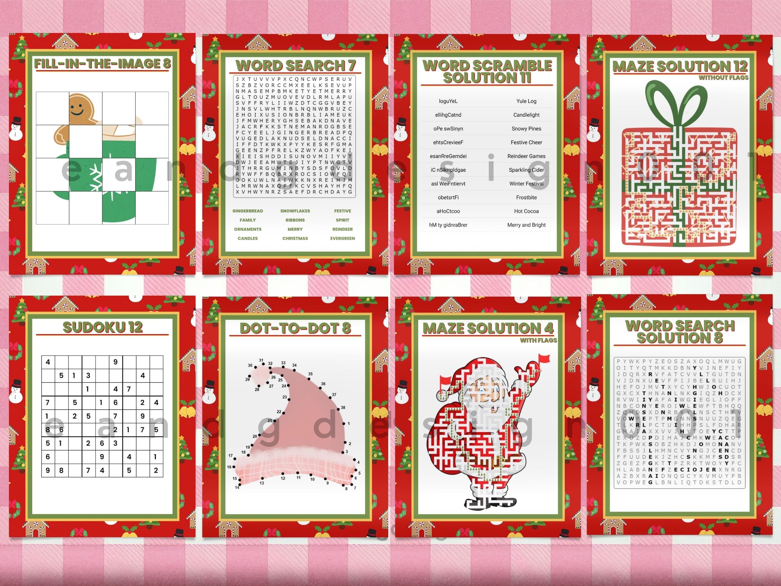 Christmas Activities Printables Worksheets Christmas Activity - Etsy