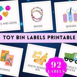 Toy Bin Labels Printable Playroom Toy Labels Minimalist Playroom Organization Digital Download HomeSchool Pre-K Classroom Playroom Printable