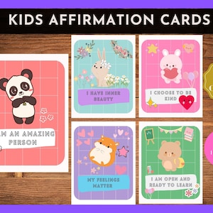 Affirmation Cards For Kids, Motivational Cards, Positivity Cards, Kids Positivity Cards, Kids Affirmation Cards, Anxiety Affirmation cards