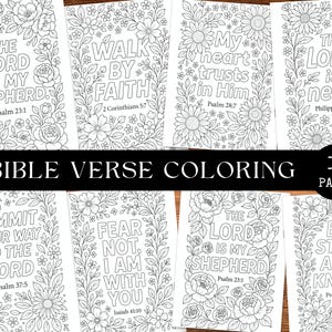 Floral Christian Bible Verse Coloring Book Stress relief with God Words Coloring, Christian Coloring Sheets Bible Coloring for Sunday School