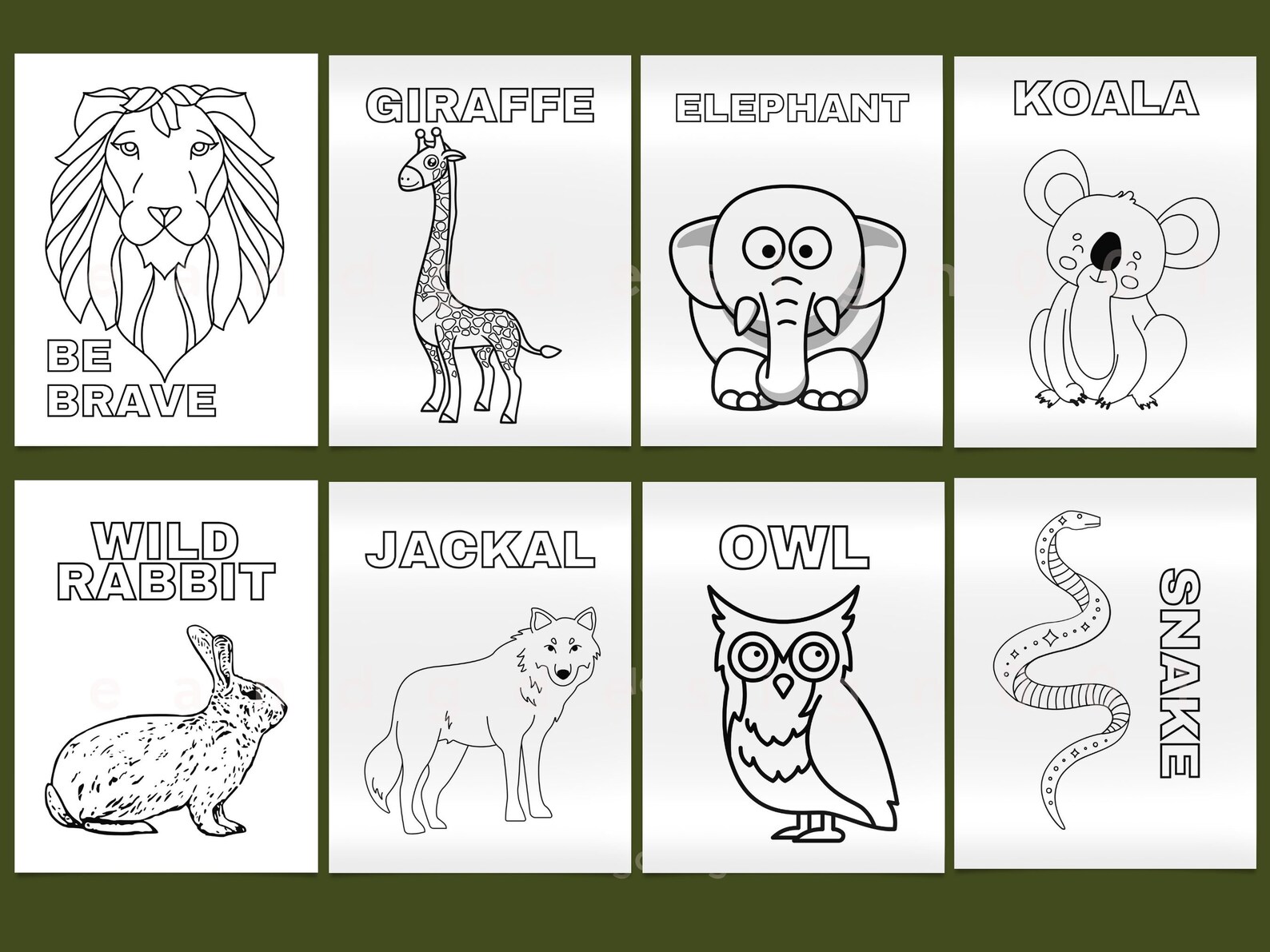Printable Wild Animal Coloring Pages for Kids Wild Animals Coloring ...