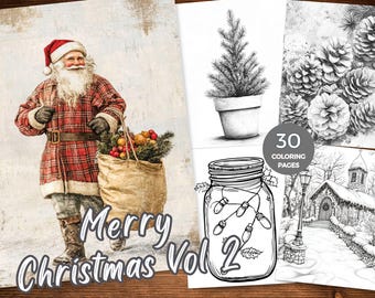 Christmas Classic coloring Pages Christmas themed item coloring sheets Christmas Printable Coloring Pages Christmas grayscale coloring book