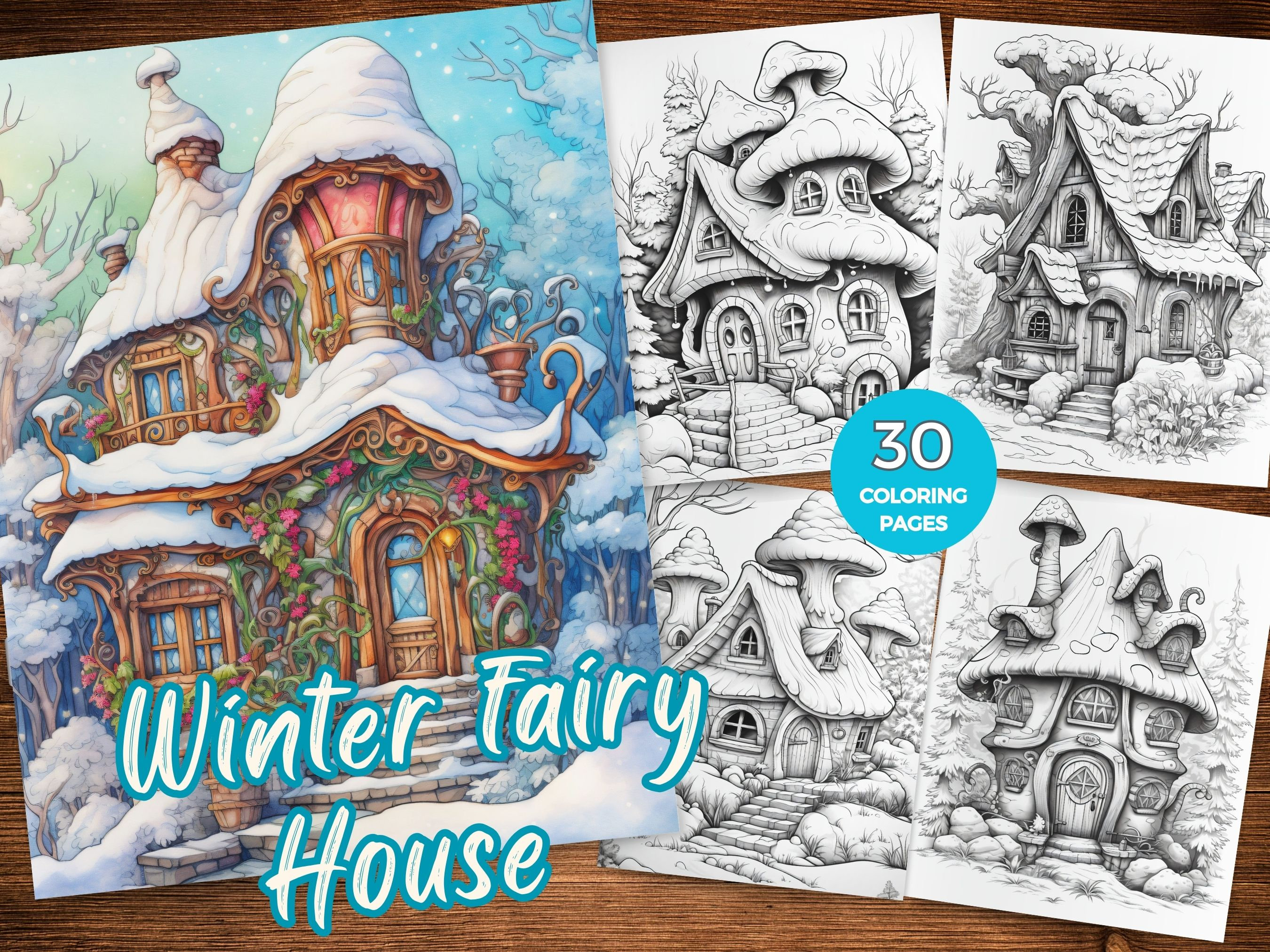 Winter Fairies Coloring Book for Adults: Enchanted Escapes