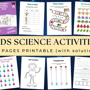 Kids Science Activities Homeschool Curriculum Science Party Activities Instant Download Educational Learning Science Experiment Printable
