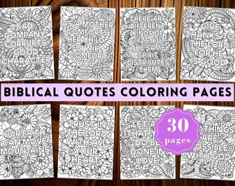 Páginas para colorear bíblicas para adultos Citas bíblicas libro para colorear Coloración bíblica Coloración basada en la fe Libro para colorear cristiano Biblia