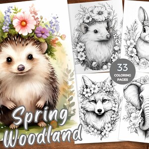Spring Woodland Printable Coloring Pages for Spring Coloring Pages Printable Spring Adult Coloring Pages Spring Coloring Sheets Easter Color