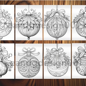 Christmas Ornaments Coloring Page Printable Color Christmas Ornaments ...