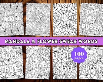 Swear Words Coloring Pages for Adults Coloring Books Swear Word Coloring Sheets Mandala Coloring Flower Background with swear words coloring