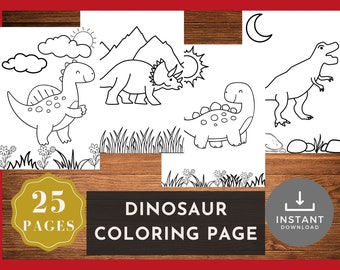 Dinosauriemålarbilder, Utskrivbara dinosaurier för bebisar, Dinosaurielekar, Dinosaurieaktiviteter, Utskrivbara målarbilder, DIGITALT dinosauriekalas