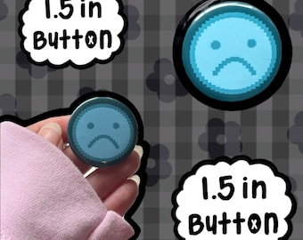 PIXEL SAD FACE button