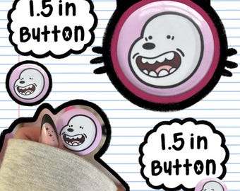 ICE BEAR button from we bare bears