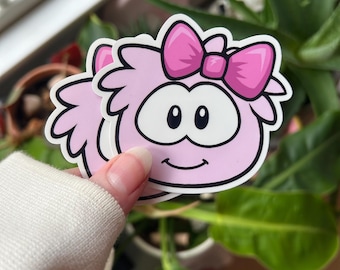 PINK PUFFLE sticker from club penguin
