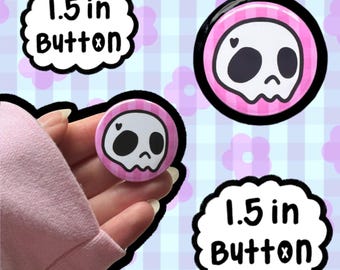 SKULL HEART button