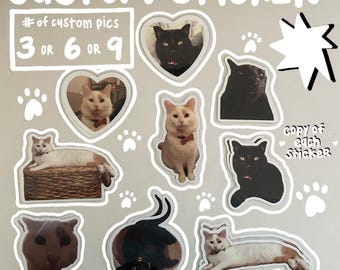 CUSTOM WATERPROOF STICKERS pet portraits, anniversaries, memory keepsakes