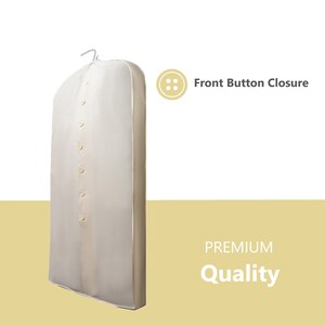 Cotton Garment Bag - Excellent Quality - Natural Color Dress Bag - Wedding Dress Bag - 62 Inches Tall - Reusable - Washable - Perfect Gift
