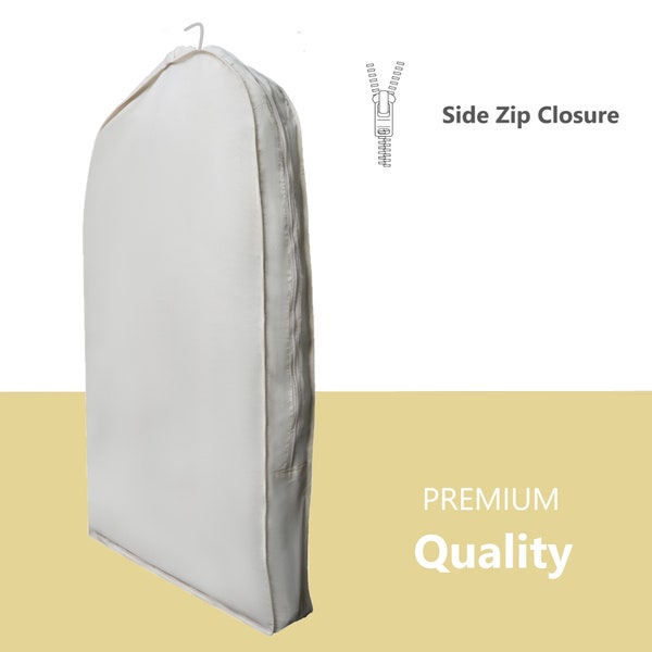 Cotton Garment Bag - Excellent Quality - Natural Color Dress Bag - Wedding Dress Bag - 42 Inches Tall - Reusable - Washable - Perfect Gift