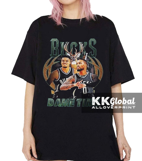 Damian Lillard Bucks Dame Time Giannis Antetokounmpo Vintage Graphic  T-Shirt