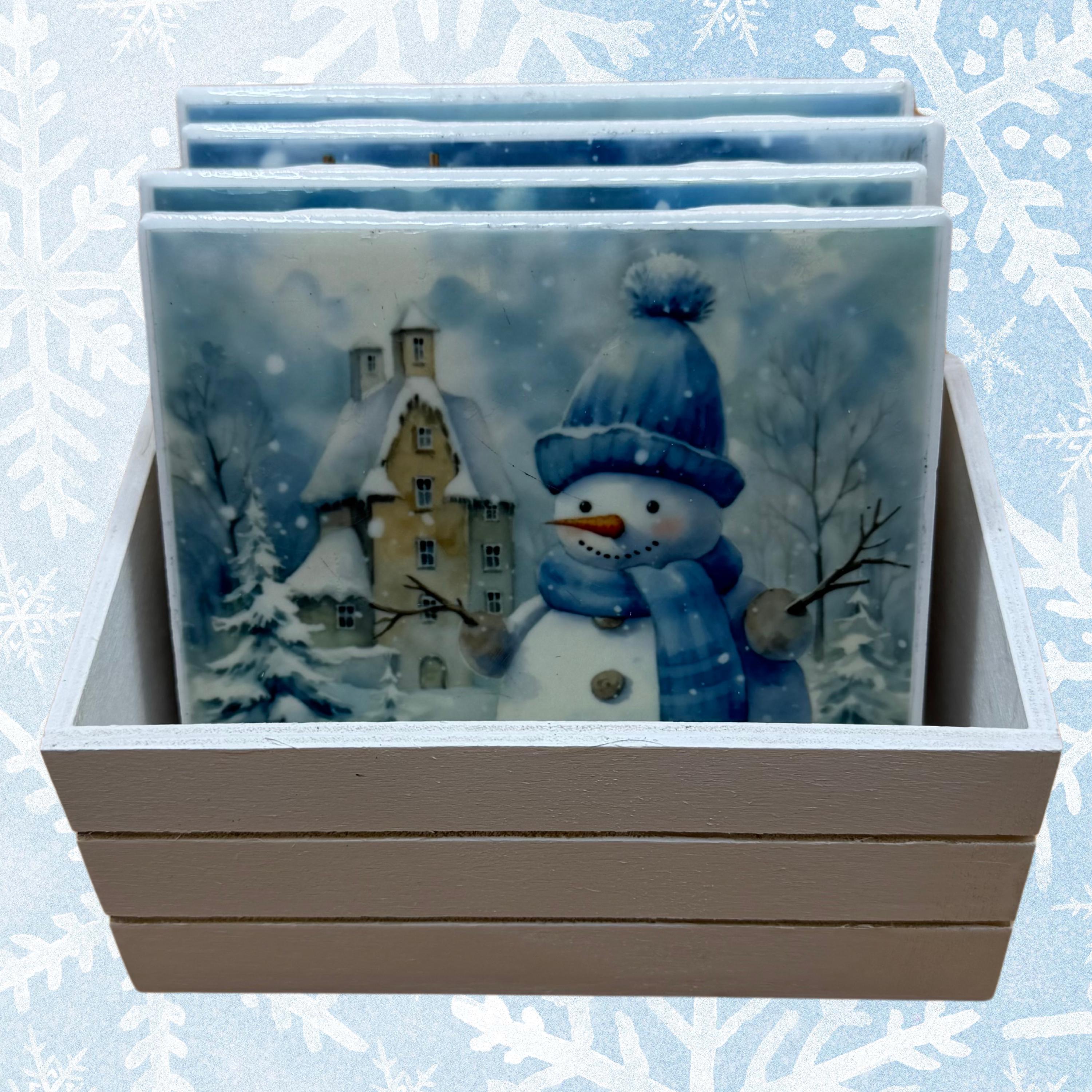 Boxed Ceramic Tile Coaster Set - Thumbnail 2
