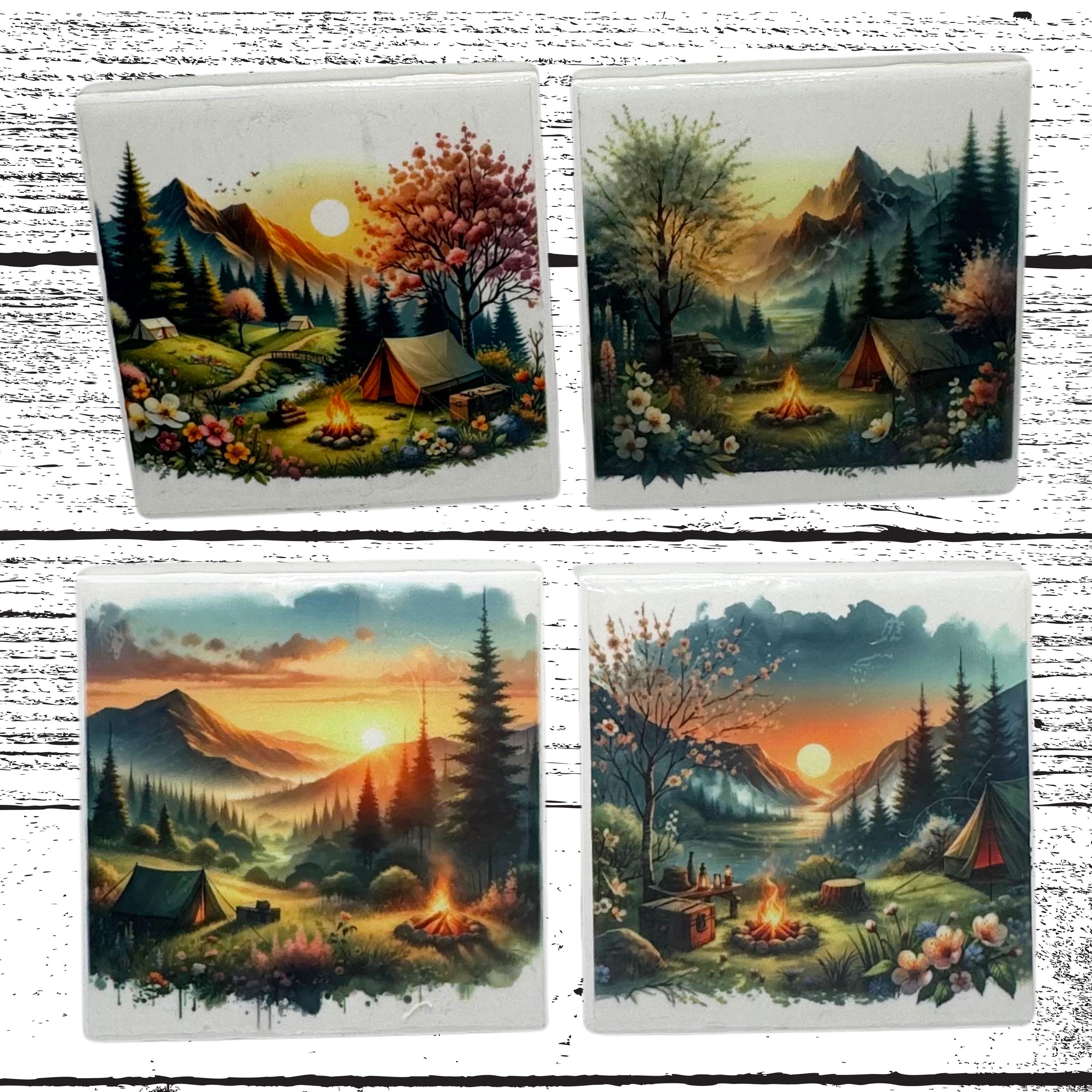 Boxed Ceramic Tile Coaster Set - Thumbnail 7