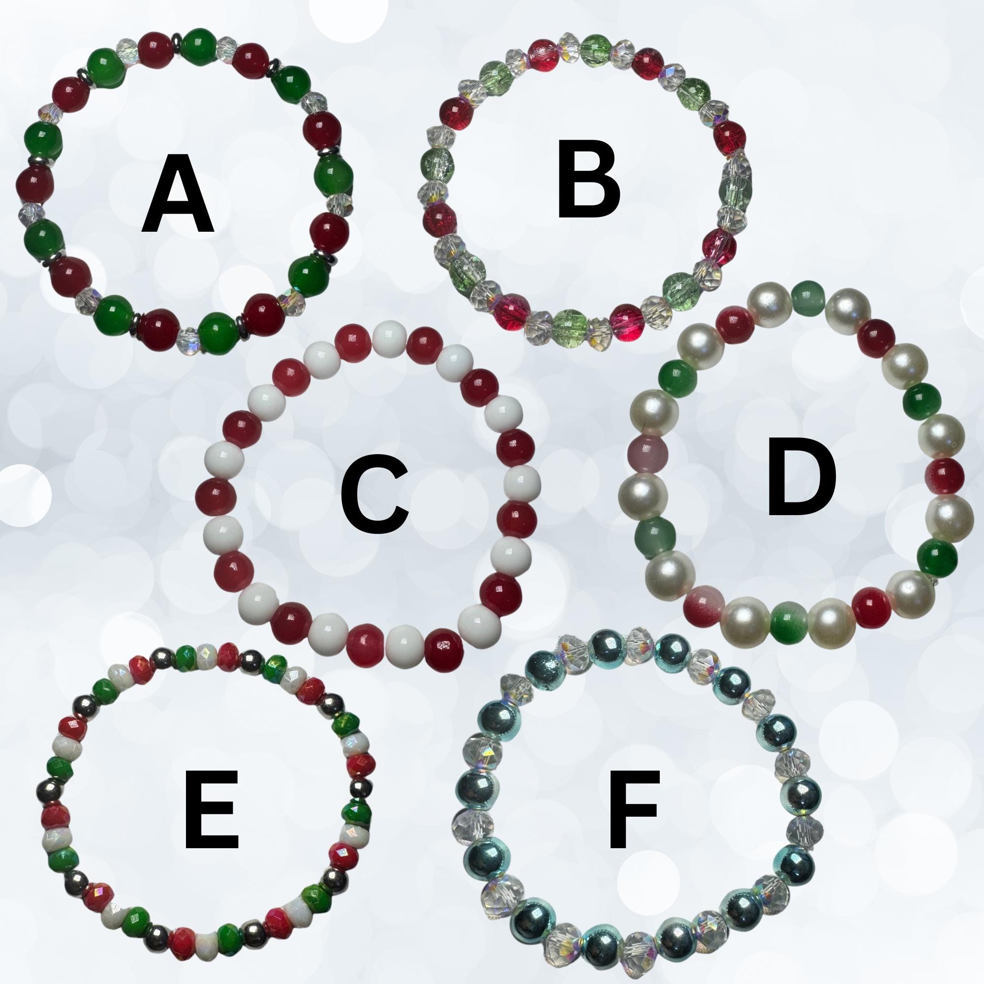Holiday Glass Bracelet