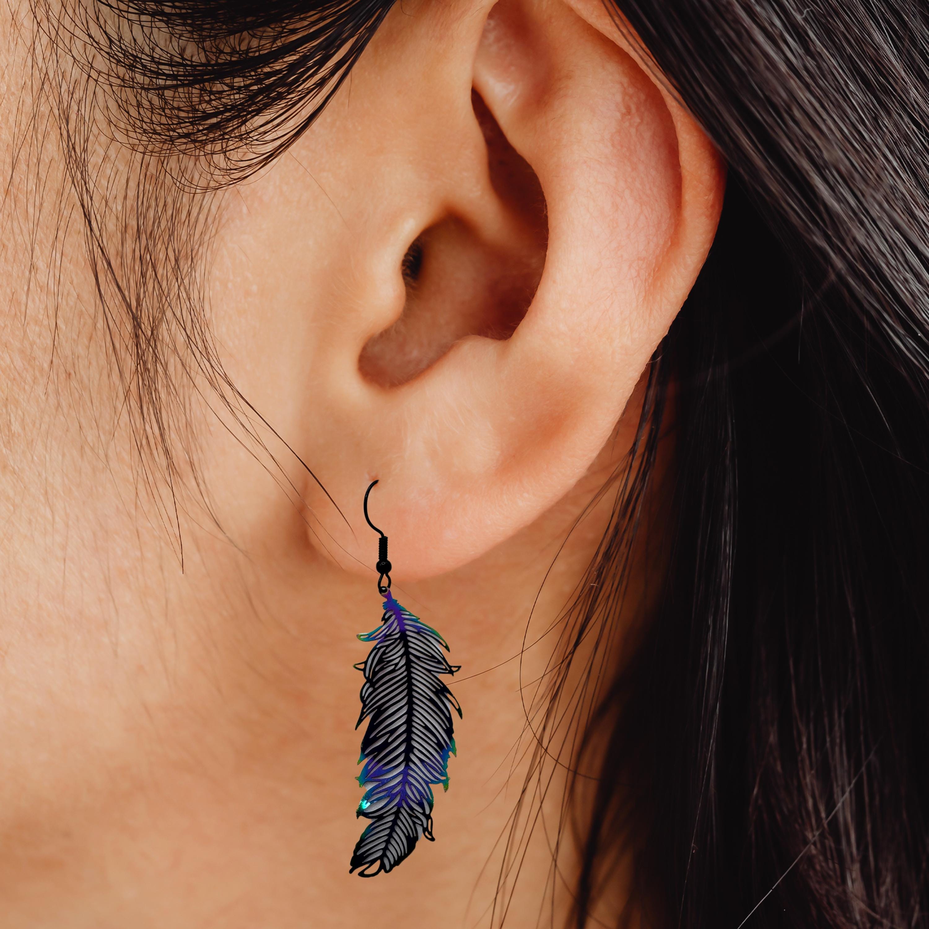 Feather Earrings - Thumbnail 2