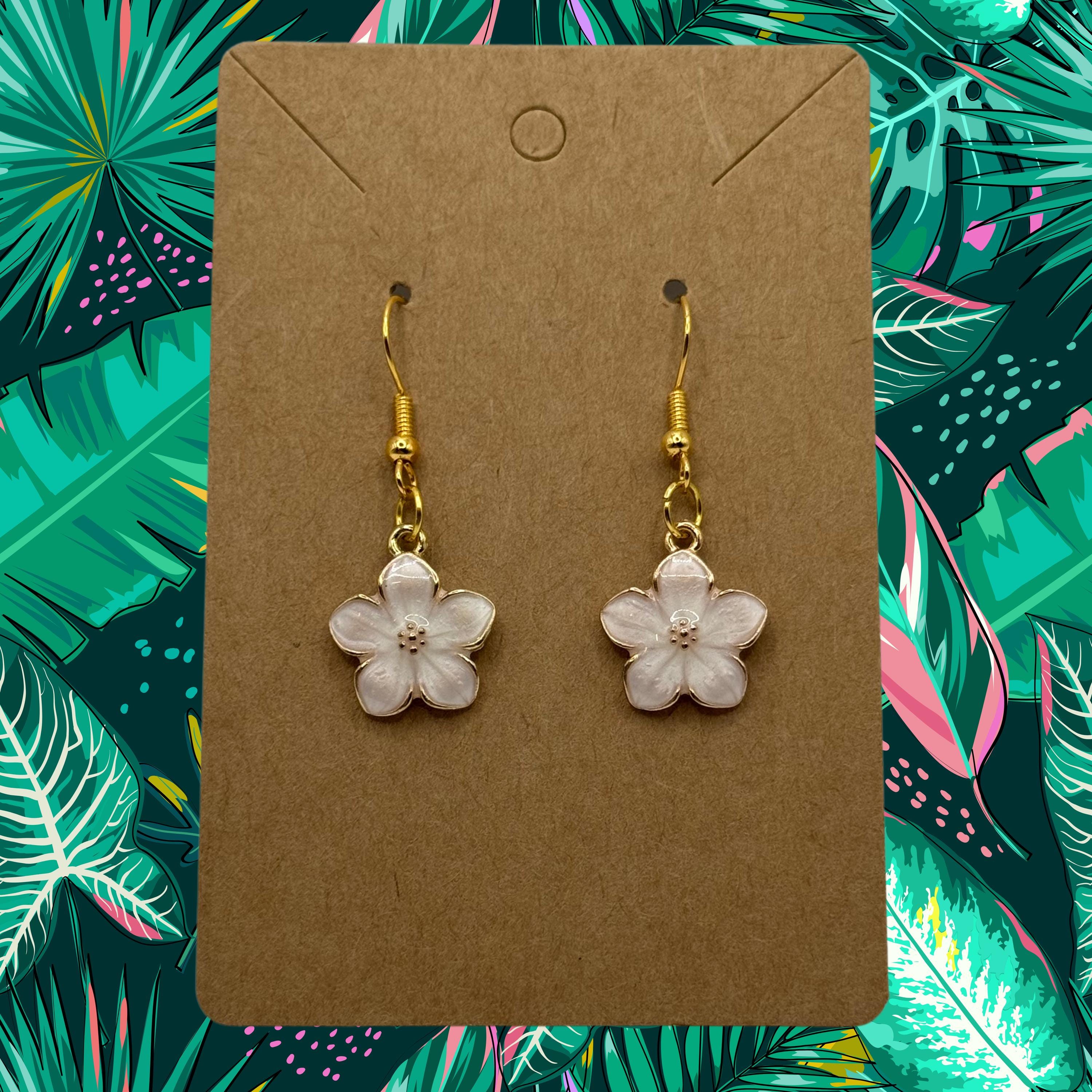 Plumeria Flower Earrings