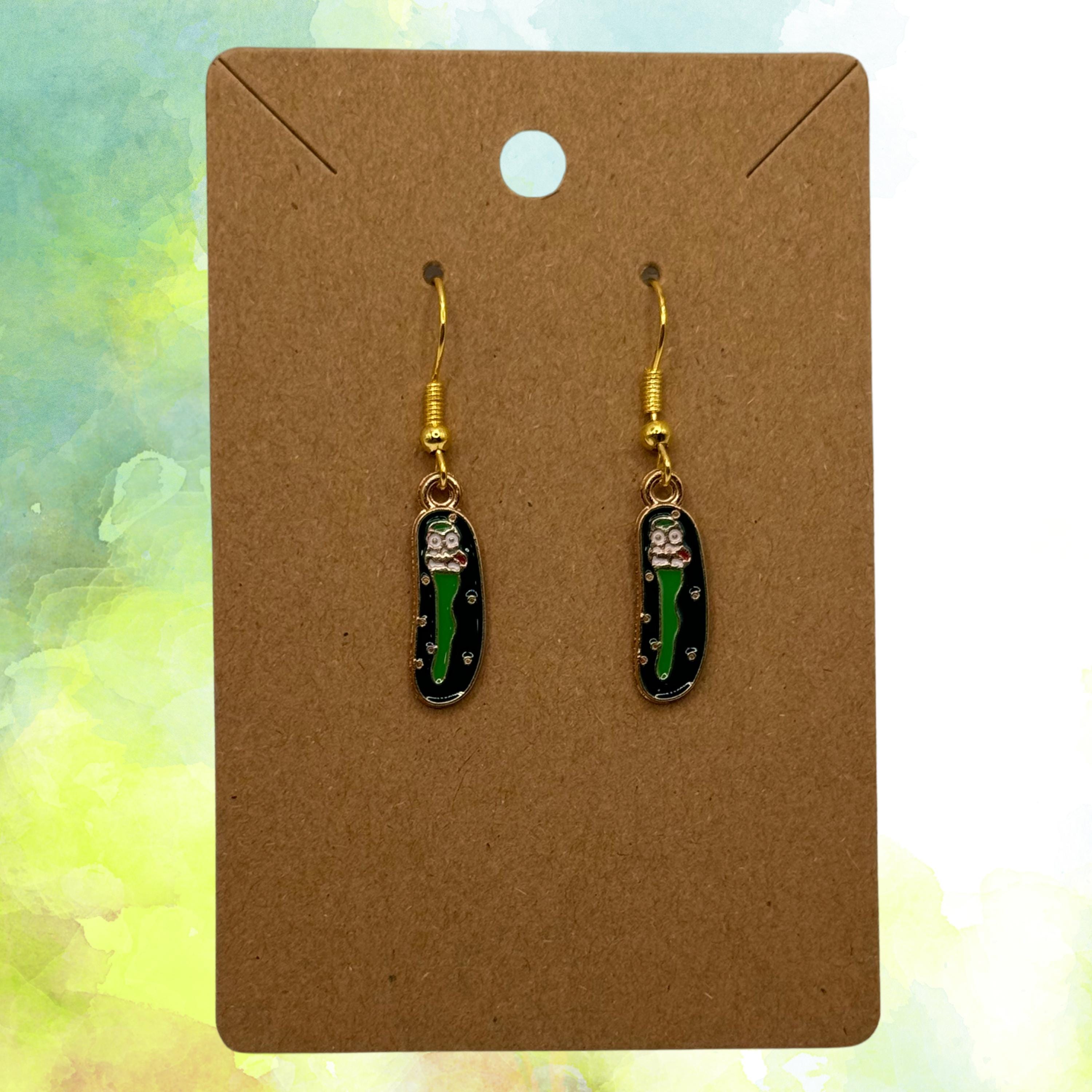 Cartoon Pickle Earrings