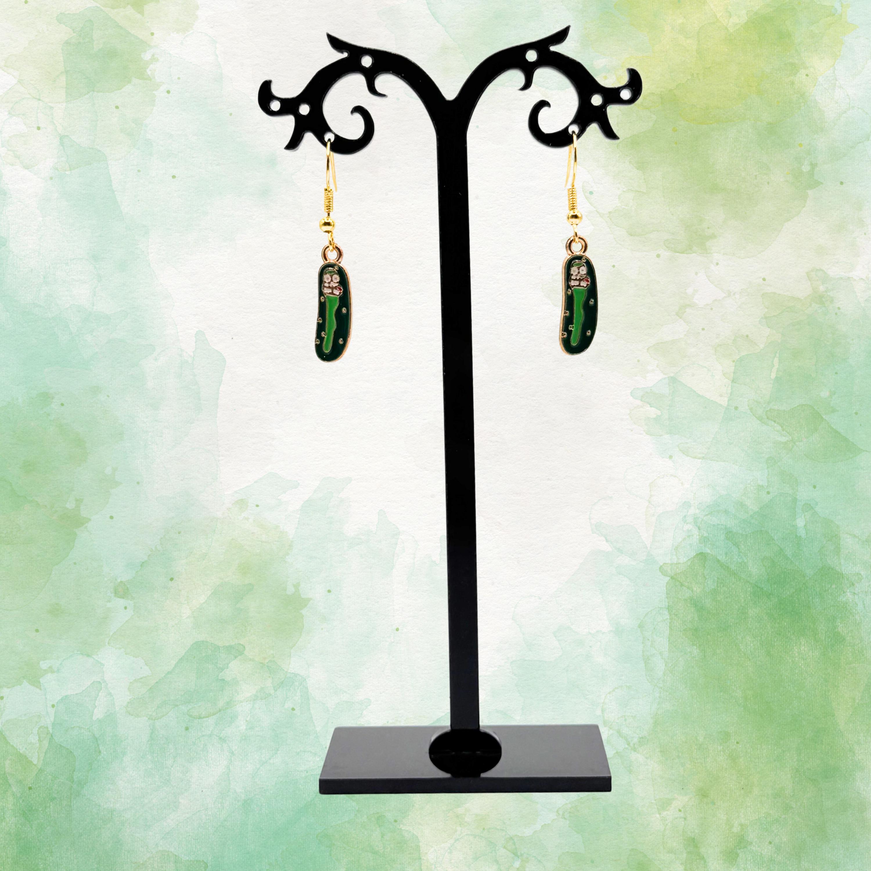 Cartoon Pickle Earrings - Thumbnail 3