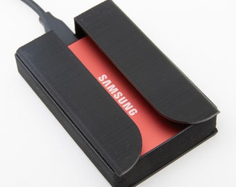 Hard Drive Holder - Multiple Models for Samsung T7 & T5. Portable External Hard Drive (HDD) Mounting for Laptop Computer