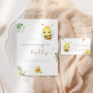 Qual o tamanho da placa e cartão de barriga da mamãe para doce, como pode chá de bebê de abelha, conjunto de chá de bebê, decoração de festa de chá de abelha/extra, digital, editável