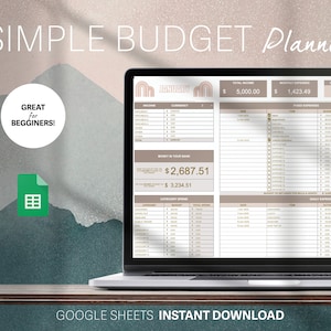Monthly Budget Planner for Google Sheets, Budget Template, Budget Spreadsheet, Financial Planner, Budget Tracker, Expense Tracker,