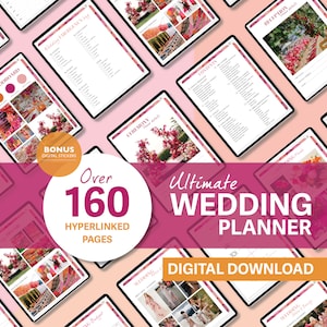 160+ Page Wedding Planner Printable,Template Wedding Planner,Wedding Itinerary,Wedding Planning Book,Wedding Planning Checklist, Goodnotes