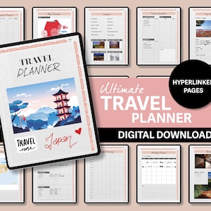 Travel Planner Digital Travel Planner for Travel Itinerary Digital Holiday Planner Holiday Travel Organizer Travel Budget Goodnotes Planner