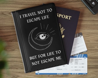 Lunar Gaze Passport Cover Dark Goth Travel Gift Wanderlust passport holder