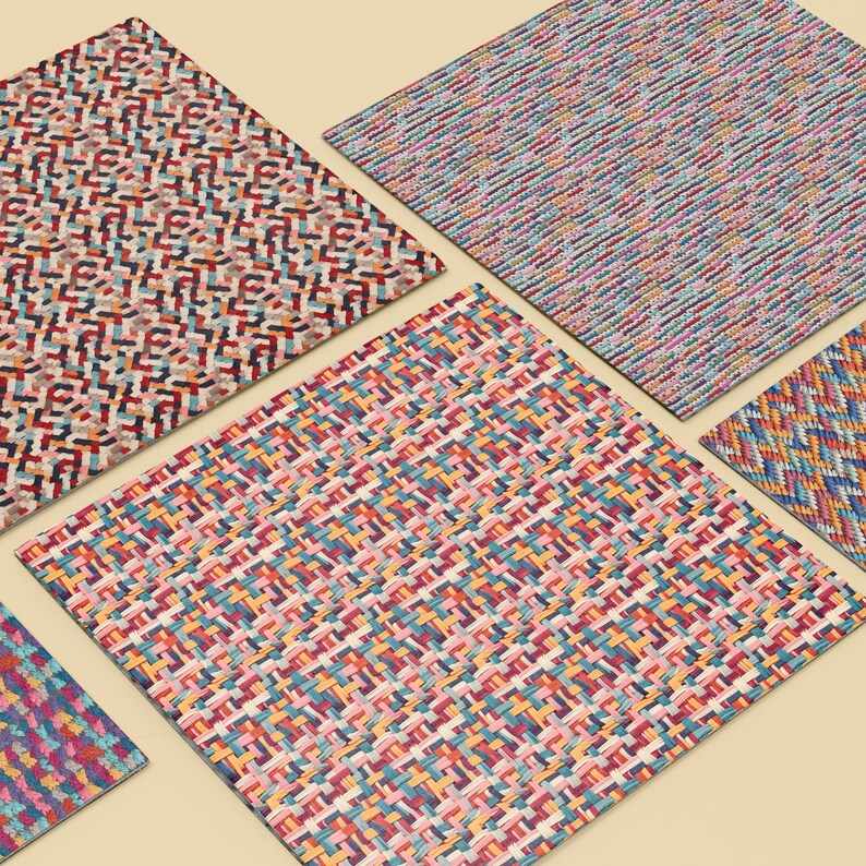 Seamless Racetrack Rug 20 Seamless Rag Rug Patterns Scrapbooking Clipart - Etsy