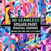 Vibrant Spilled Paint Digital Patterns - Set of 20 Seamless Designs for ...